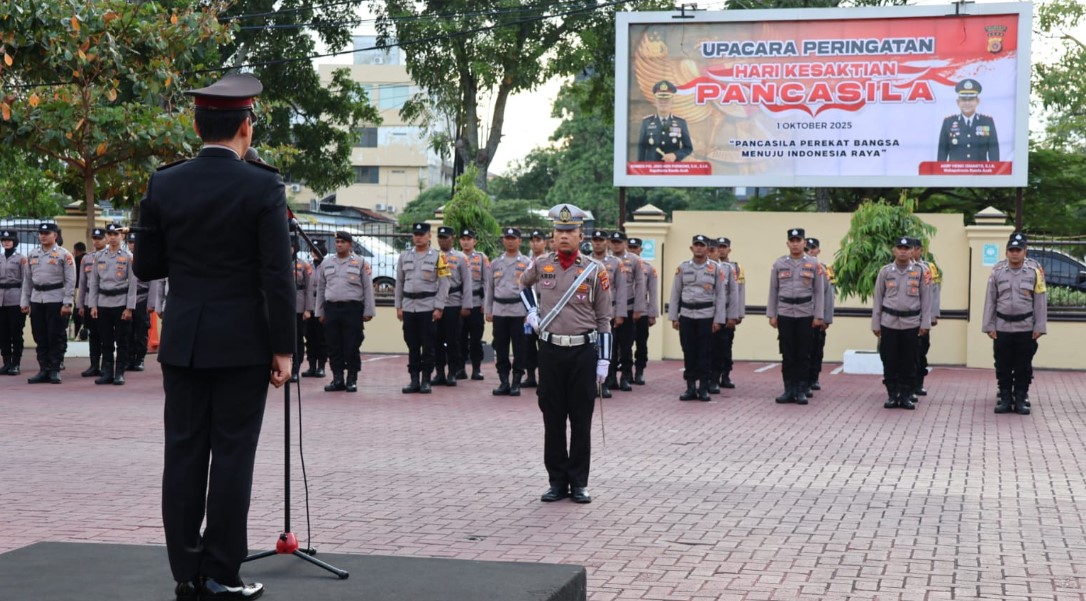 Polresta Banda Aceh Gelar Upacara Peringatan Hari Kesaktian Pancasila - Tribratanews Polresta Banda Aceh