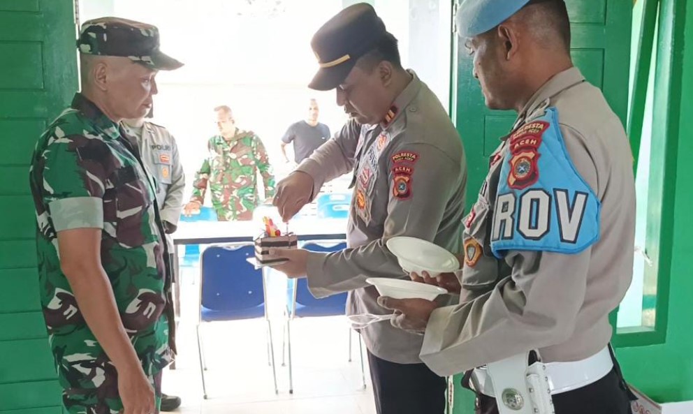 Polsek jajaran Polresta Banda Aceh Beri Ucapan Selamat HUT TNI ke-80, Wujud Sinergitas dan Soliditas TNI–Polri