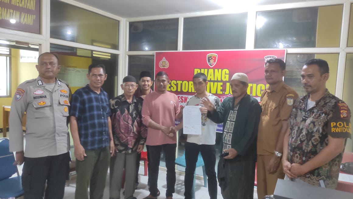 Polsek Ulee Kareng RJ-kan Kasus Penganiayaan