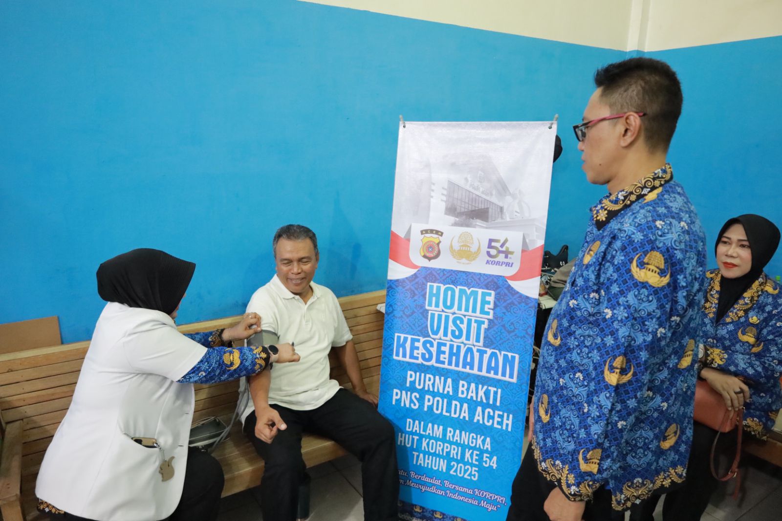 Sambut Hari Jadi Korpri ke 54, Biddokes dan Sidokkes Polresta Banda Aceh Gelar Bhakti Kesehatan