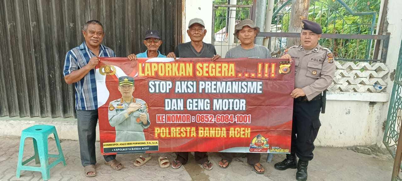 Personel Polresta Banda Aceh Gencar Sosialisasi  Anti Premanisme