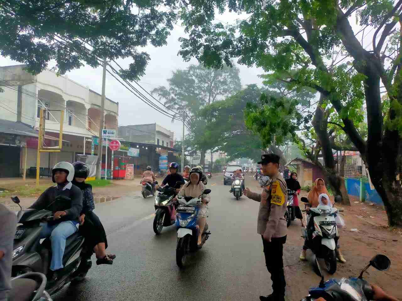 Strong Point Pagi, Personel Polresta Banda Aceh Prioritaskan Pengaturan Lalu Lintas 