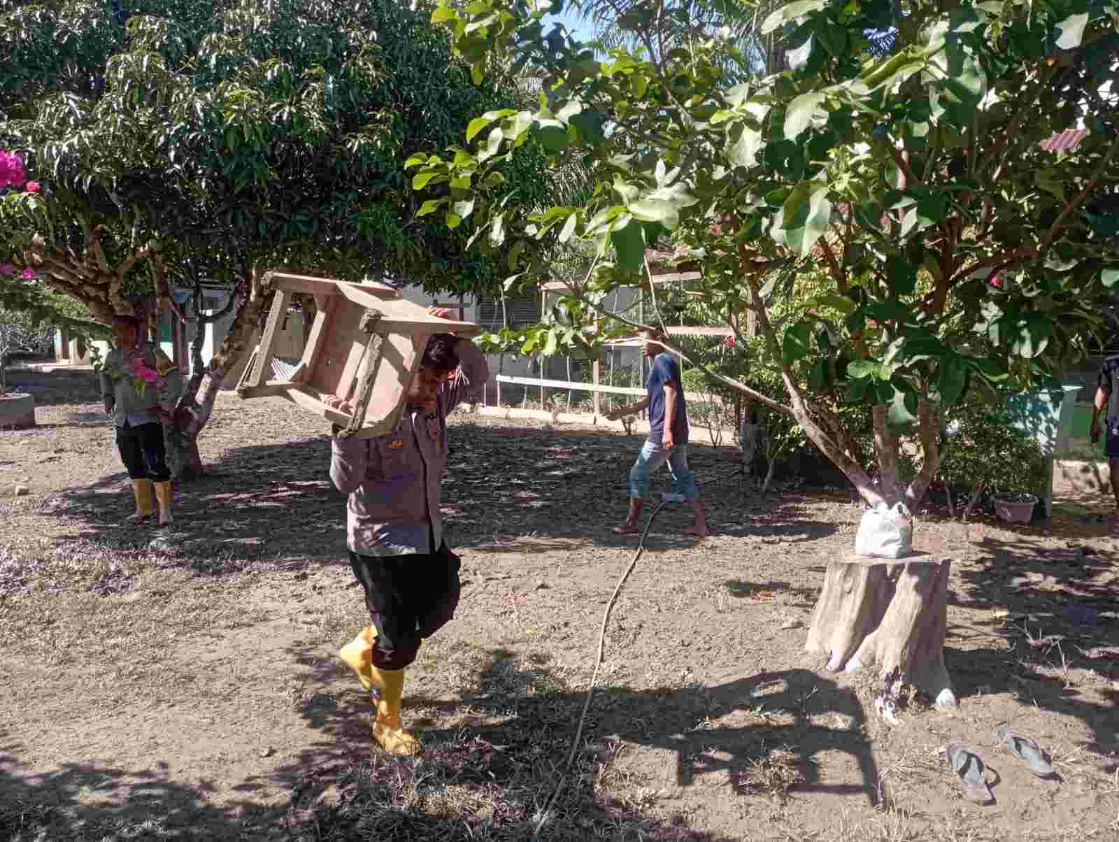 Personel BKO dari Polresta Jalankan Misi Kemanusiaan di Aceh Jaya