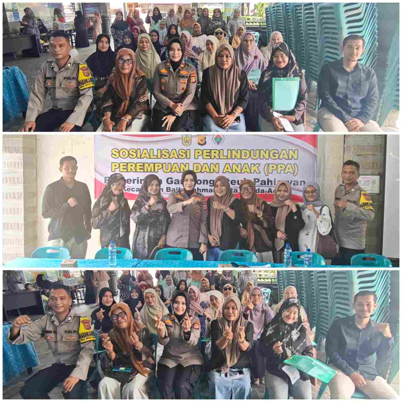 Kapolsek Baiturrahman Sosialisasi Tentang Perlindungan Perempuan dan Anak kepada Warga