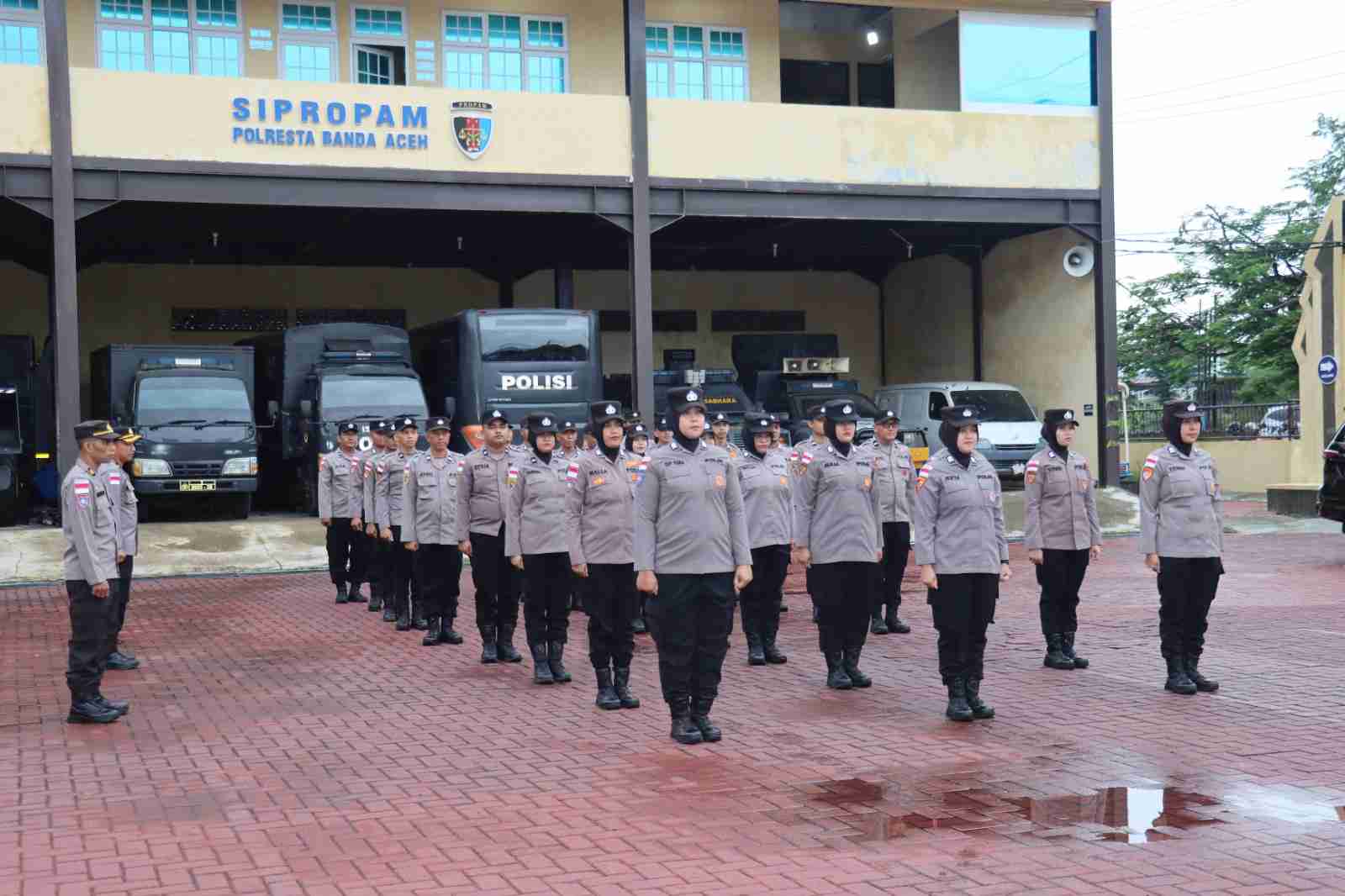 Tingkat Kemampuan Baris-Berbaris, Polresta Banda Aceh Gelar Latihan PBB usai Apel Pagi