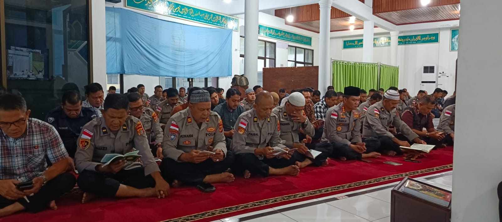 Perkuat Iman dan Takwa, Kapolresta Banda Aceh Pimpin Vicon Binrohtal Bersama PJU dan Personel