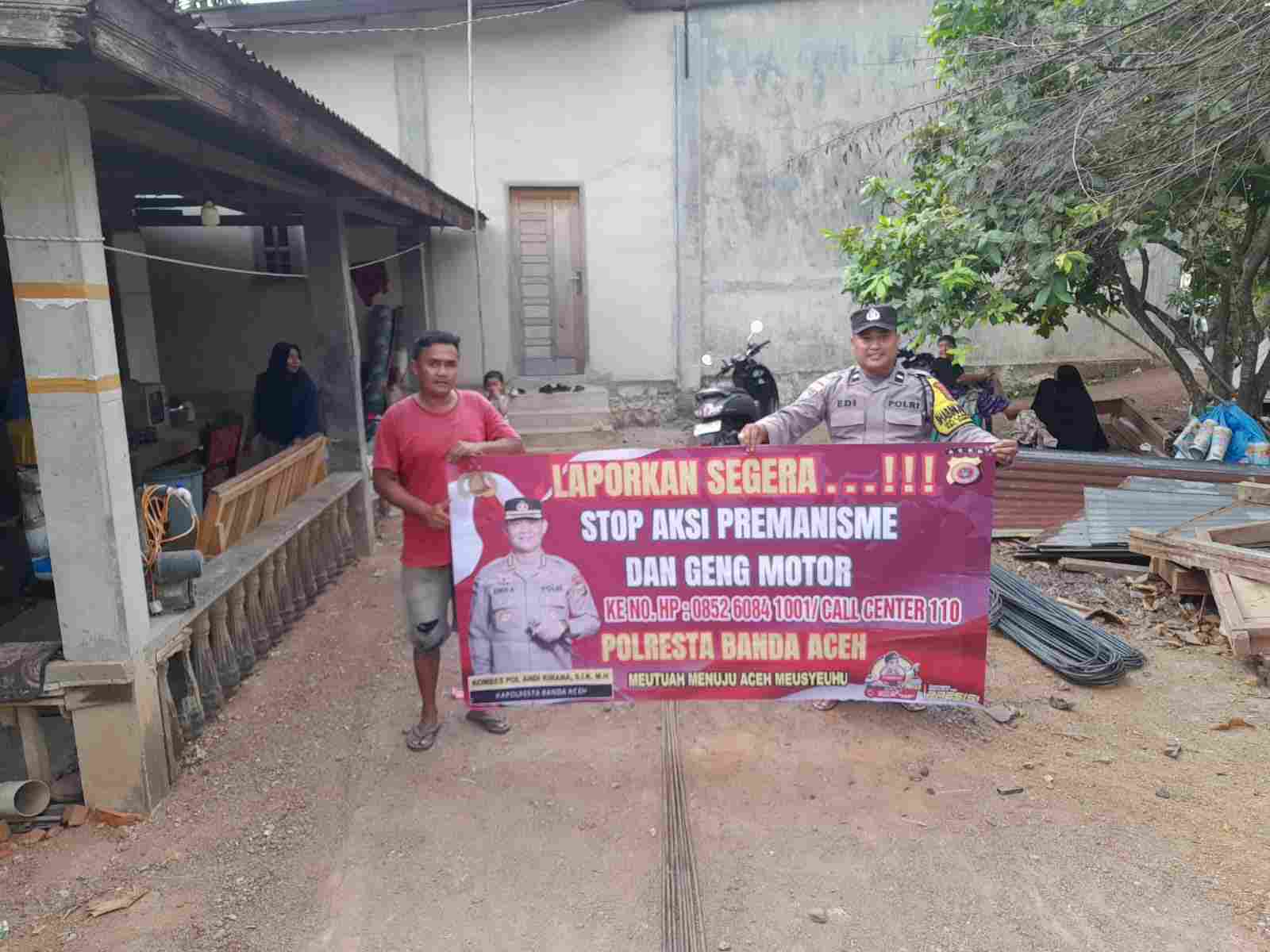 Personel Polresta Banda Aceh Gencar Sosialisasi Anti Premanisme dalam Lingkungan Warga  - Tribratanews Polresta Banda Aceh