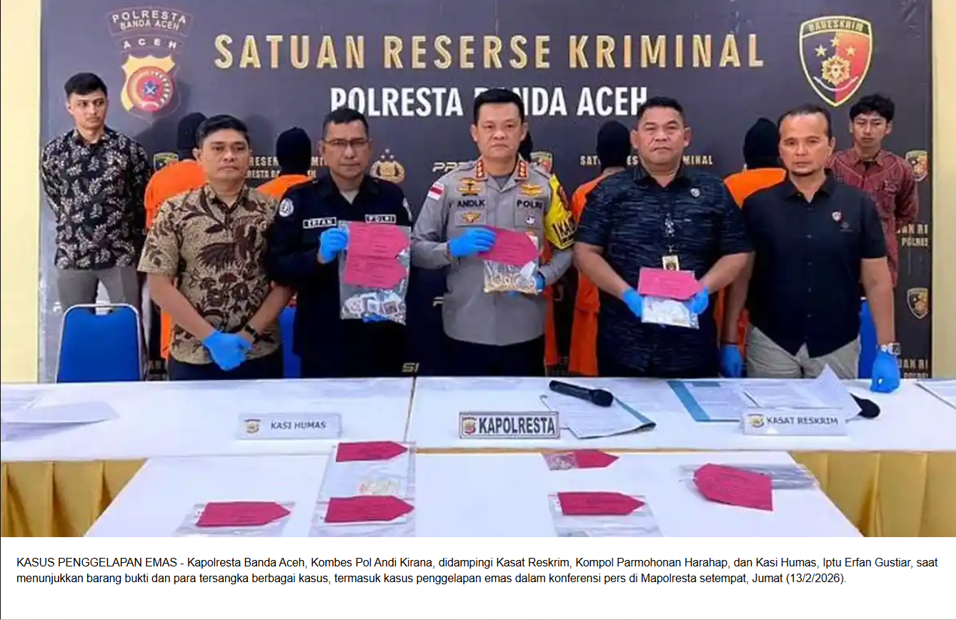 Pemilik Toko Mas Ilham Lambaro Aceh Besar Ditangkap di Sumut, Bawa Kabur 1,6 Kg Emas Pelanggan  - Tribratanews Polresta Banda Aceh