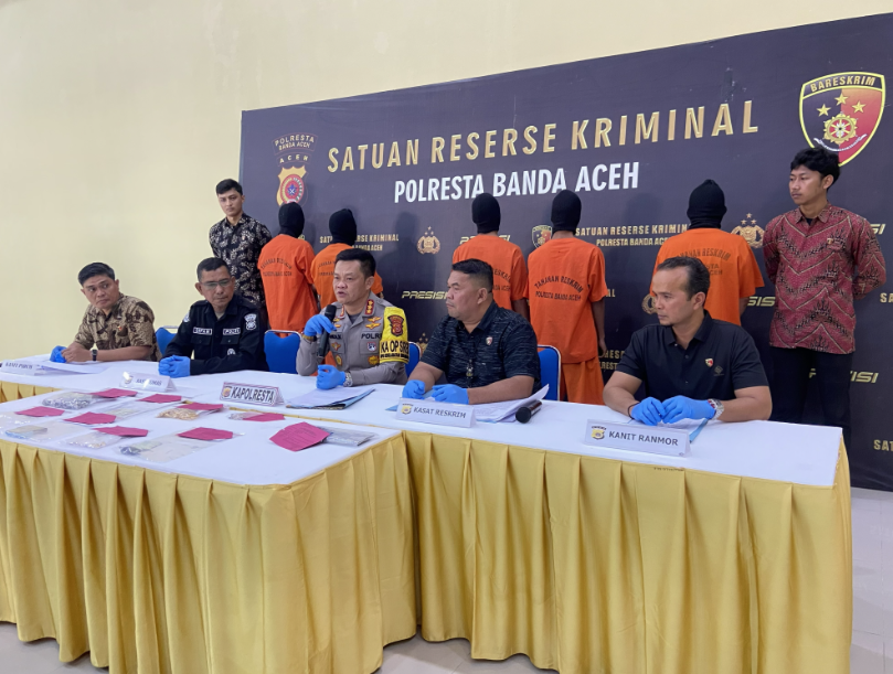 Satreskrim Polresta Banda Aceh Sita 9 Sepmor dari Tangan Pelaku Curanmor  - Tribratanews Polresta Banda Aceh