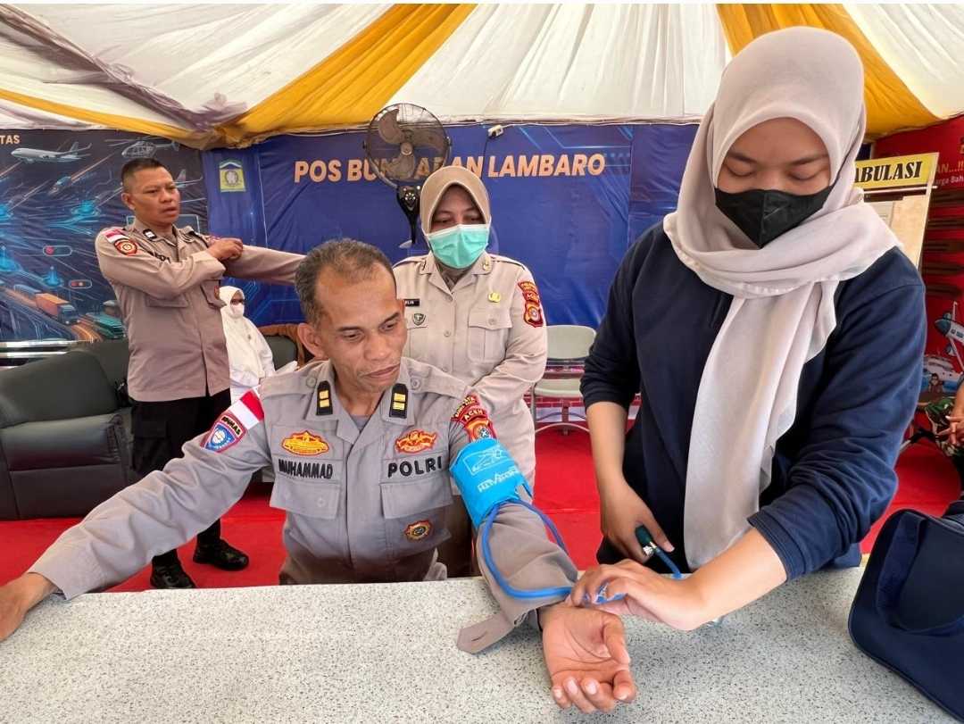 Sidokkes Polresta Banda Aceh Cek Kesehatan Personel Pos Pam Ops Ketupat Seulawah-2026 