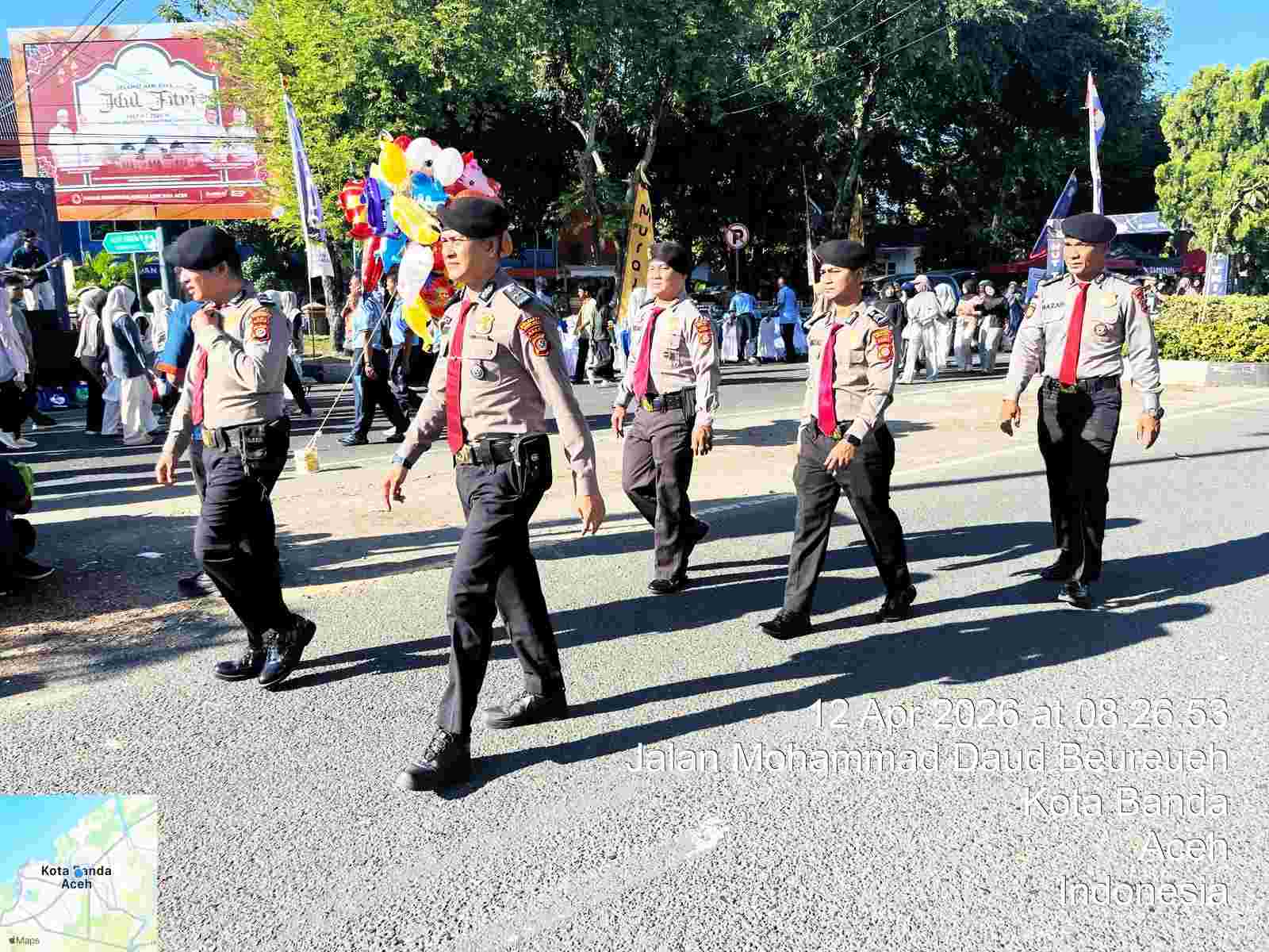 Personel Sat Pam Obvit Polresta Banda Aceh Amankan Car Free Day