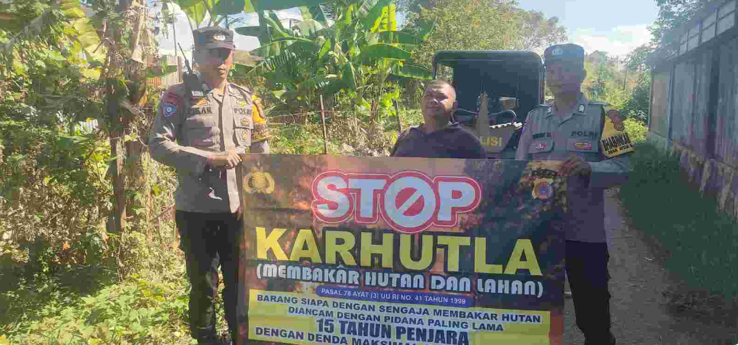 Cegah Karhutla di Musim Kemarau, Polisi di Banda Aceh Gencarkan Patroli dan Sosialisasi kepada Warga - Tribratanews Polresta Banda Aceh