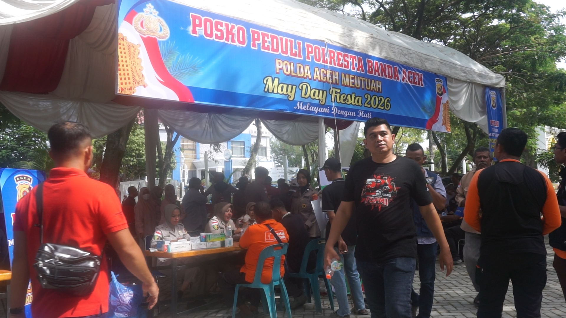 Berikan Pelayanan Saat May Day, Polresta Banda Aceh Dirikan Posko Kepedulian