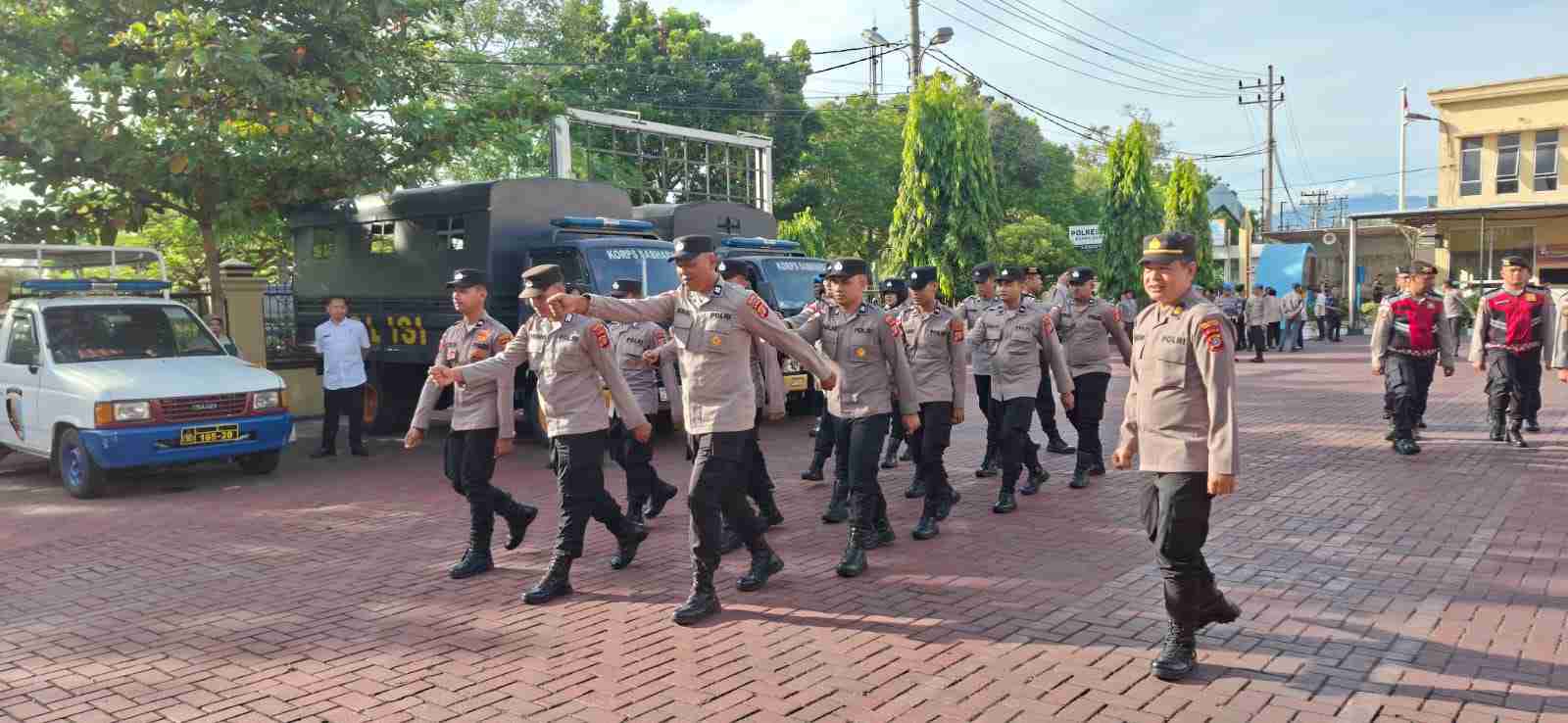 Tingkatkan Kedispilinan, Polresta Banda Aceh Laksanakan Latihan Baris Berbaris Usai Apel Pagi