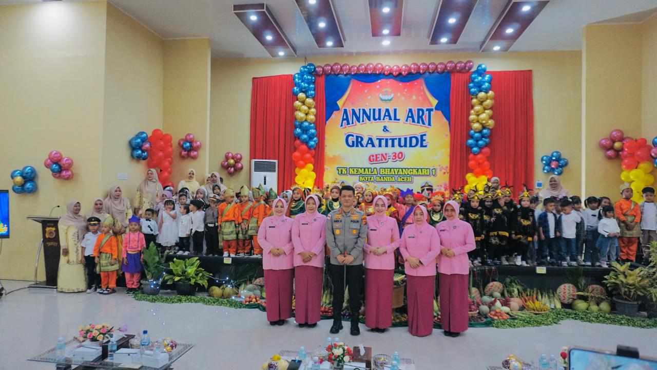 Kapolresta Banda Aceh Apresiasi Kegiatan Annual Art and Gratitude TK Kemala Bhayangkari 1