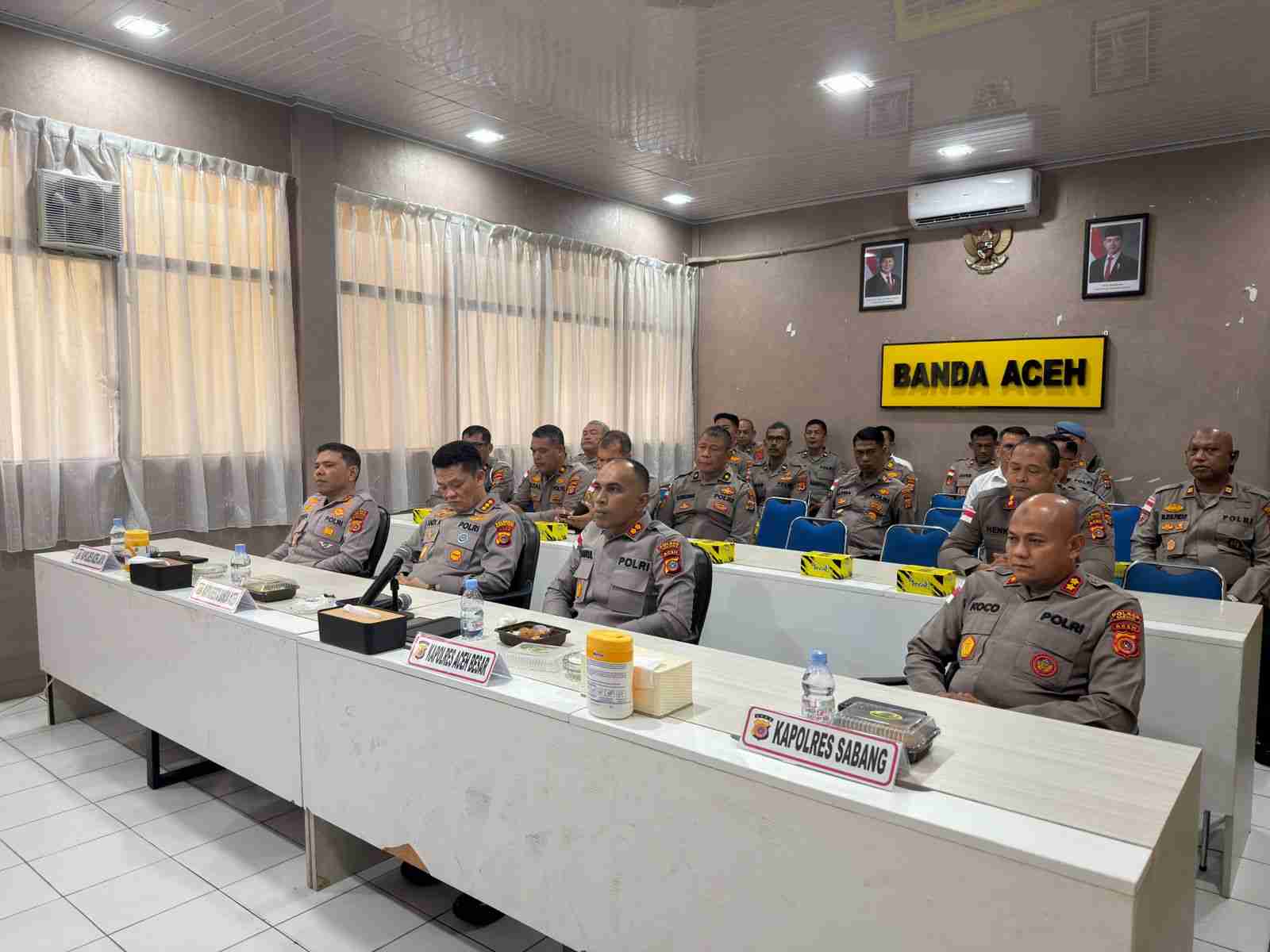 Dukung Taklimat Awal Itwasum Polri, Polresta Banda Aceh Ikuti Secara Virtual - Tribratanews Polresta Banda Aceh
