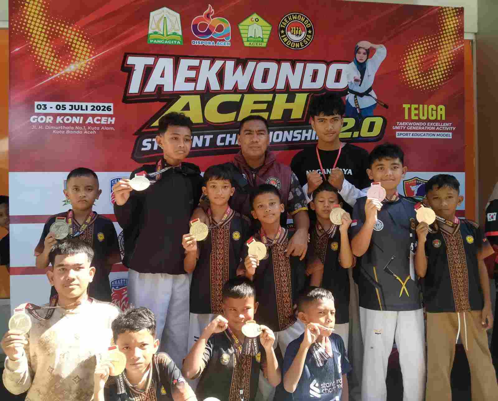 Atlet Polska Bhayangkara Taekwondo Presisi Binaan Polresta Banda Aceh Sabet 13 Medali di Aceh Student Championship 2.0 - Tribratanews Polresta Banda Aceh