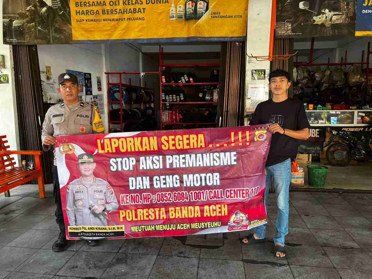 Bhabinkamtibmas Polsek Jajaran Polresta Banda Aceh Sosialisasikan Bahaya Geng Motor kepada Masyarakat - Tribratanews Polresta Banda Aceh