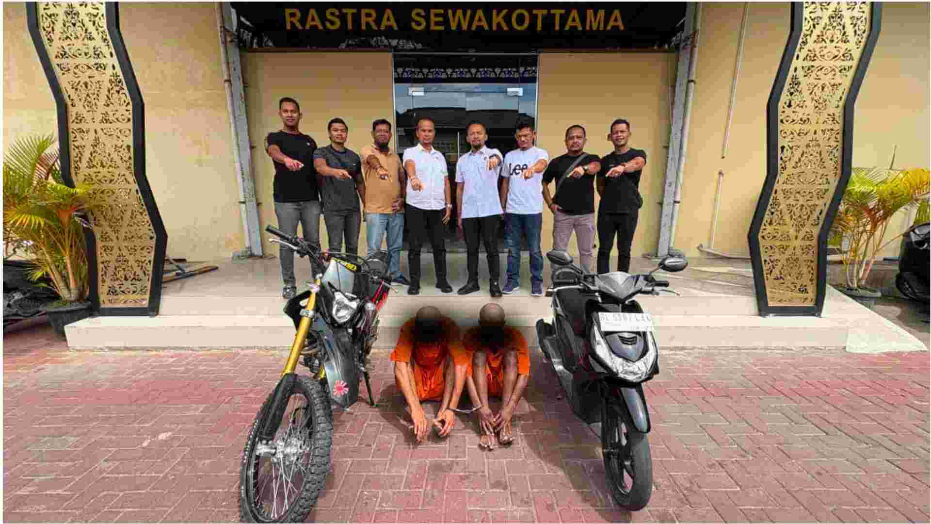 Dua Terduga Pelaku Curanmor di Banda Aceh di Bekuk Tim Rimueng Koetaradja, Barang Bukti Ditemukan di Aceh Utara