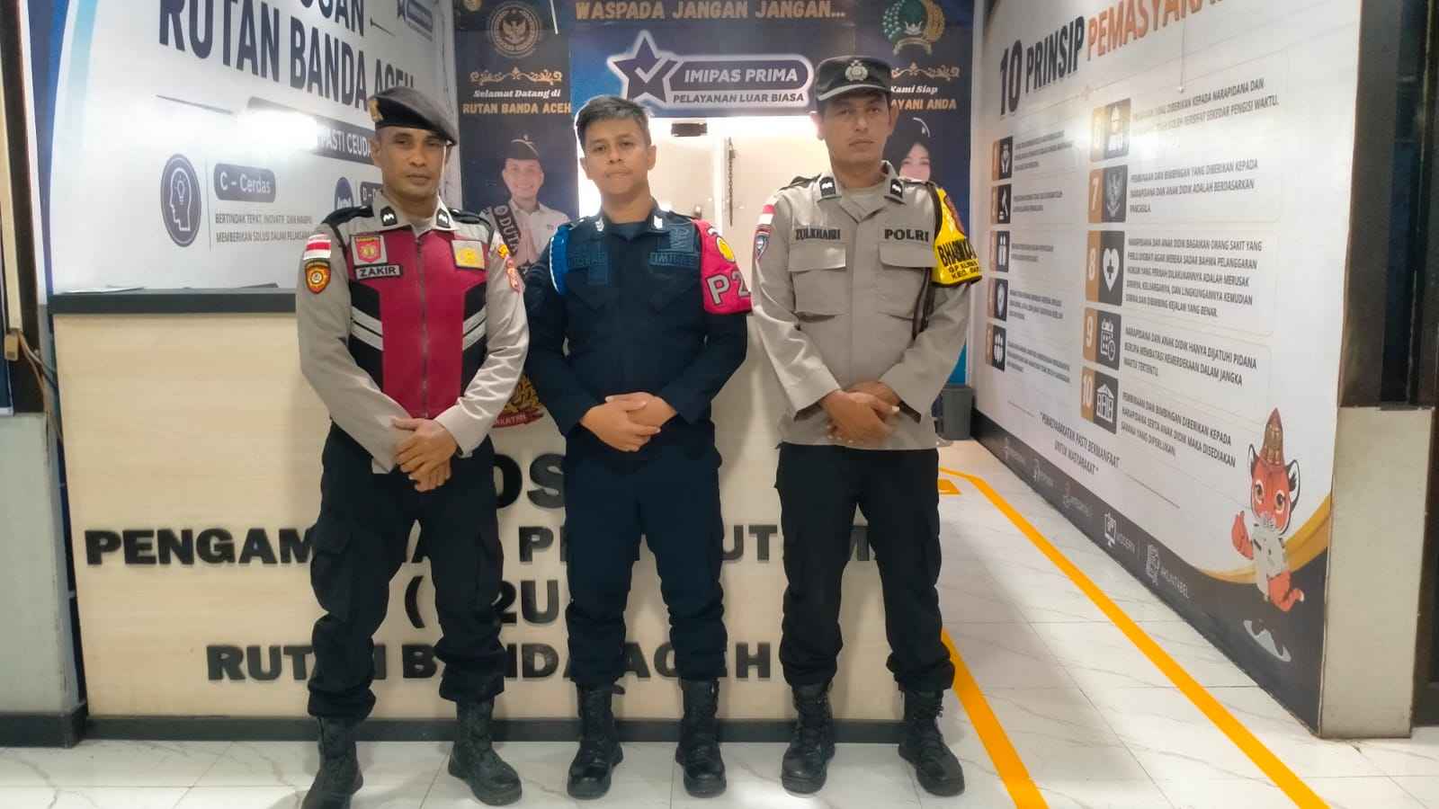 Polsek Baitussalam Sambang Rutan Kelas IIB Kota Banda Aceh, Perkuat Sinergitas dan Jaga Kamtibmas