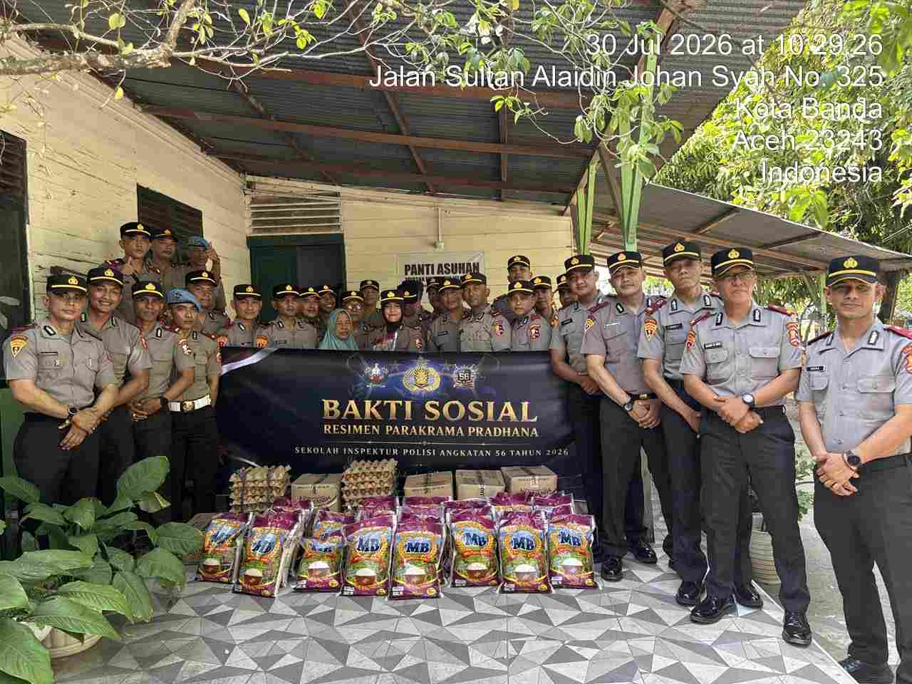 Siswa SIP Angkatan 56 Polda Aceh Gelar Baksos di Panti Asuhan - Tribratanews Polresta Banda Aceh