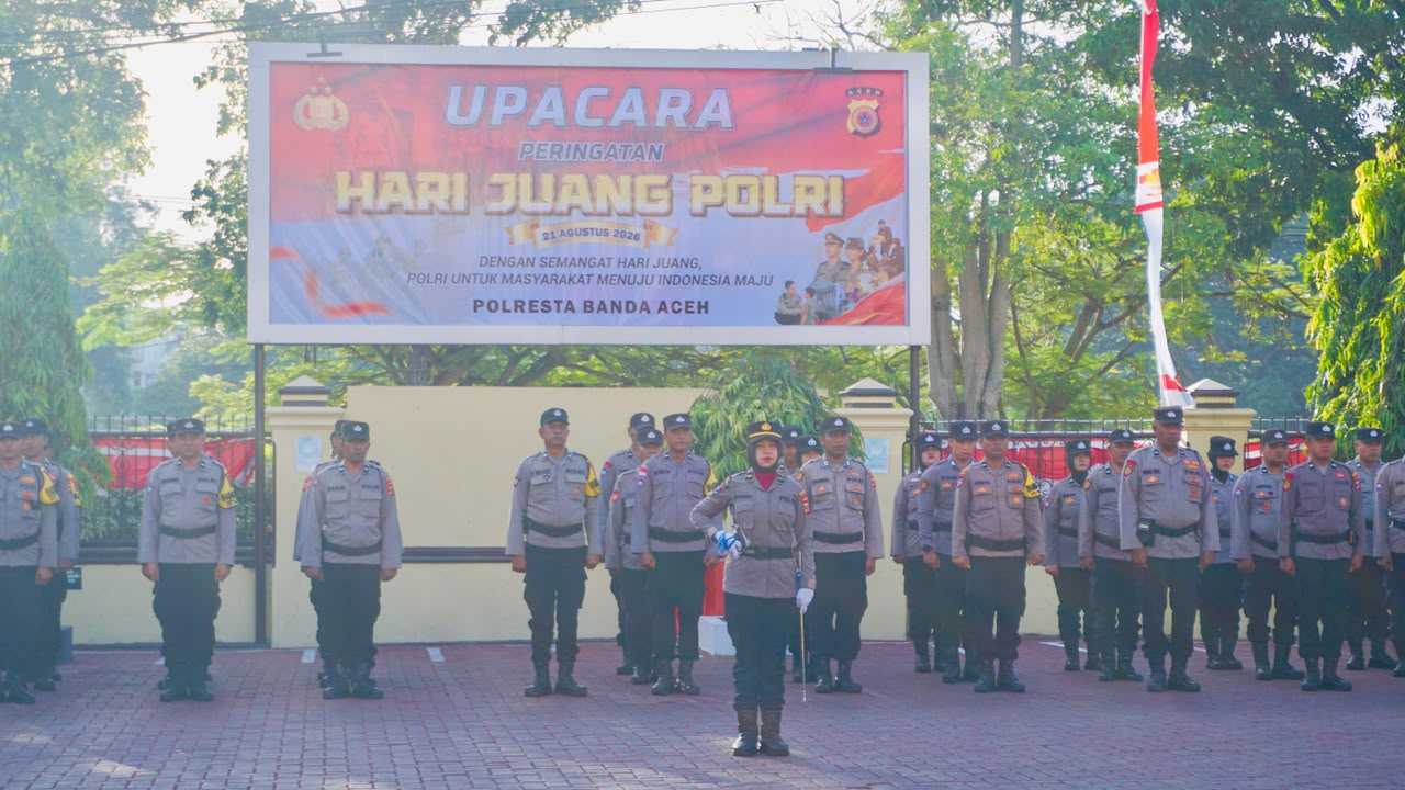 Mengenang Jejak Perjuangan, Polresta Banda Aceh Gelar Upacara Hari Juang Polri - Tribratanews Polresta Banda Aceh