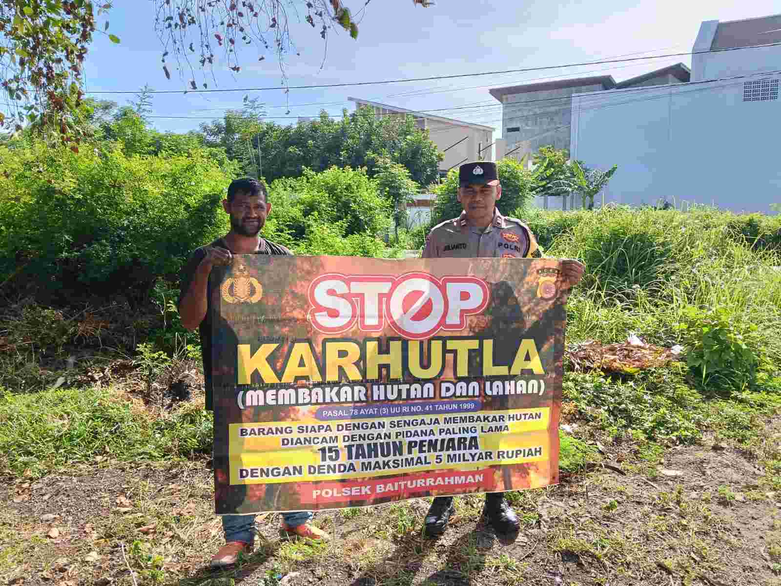 Cegah Karhutla, Polisi Banda Aceh Edukasi Warga di Permukiman - Tribratanews Polresta Banda Aceh