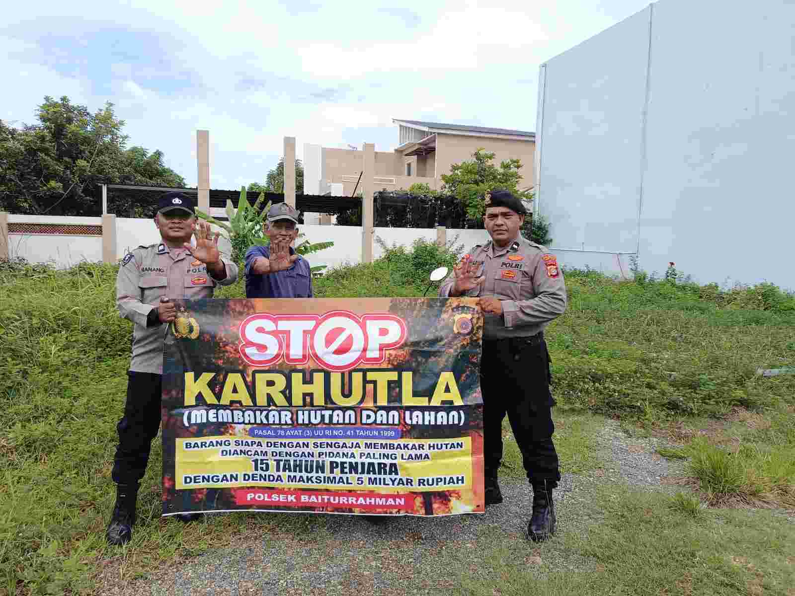 Polresta Banda Aceh Imbau Warga Tak Buka Lahan dengan Cara Membakar - Tribratanews Polresta Banda Aceh