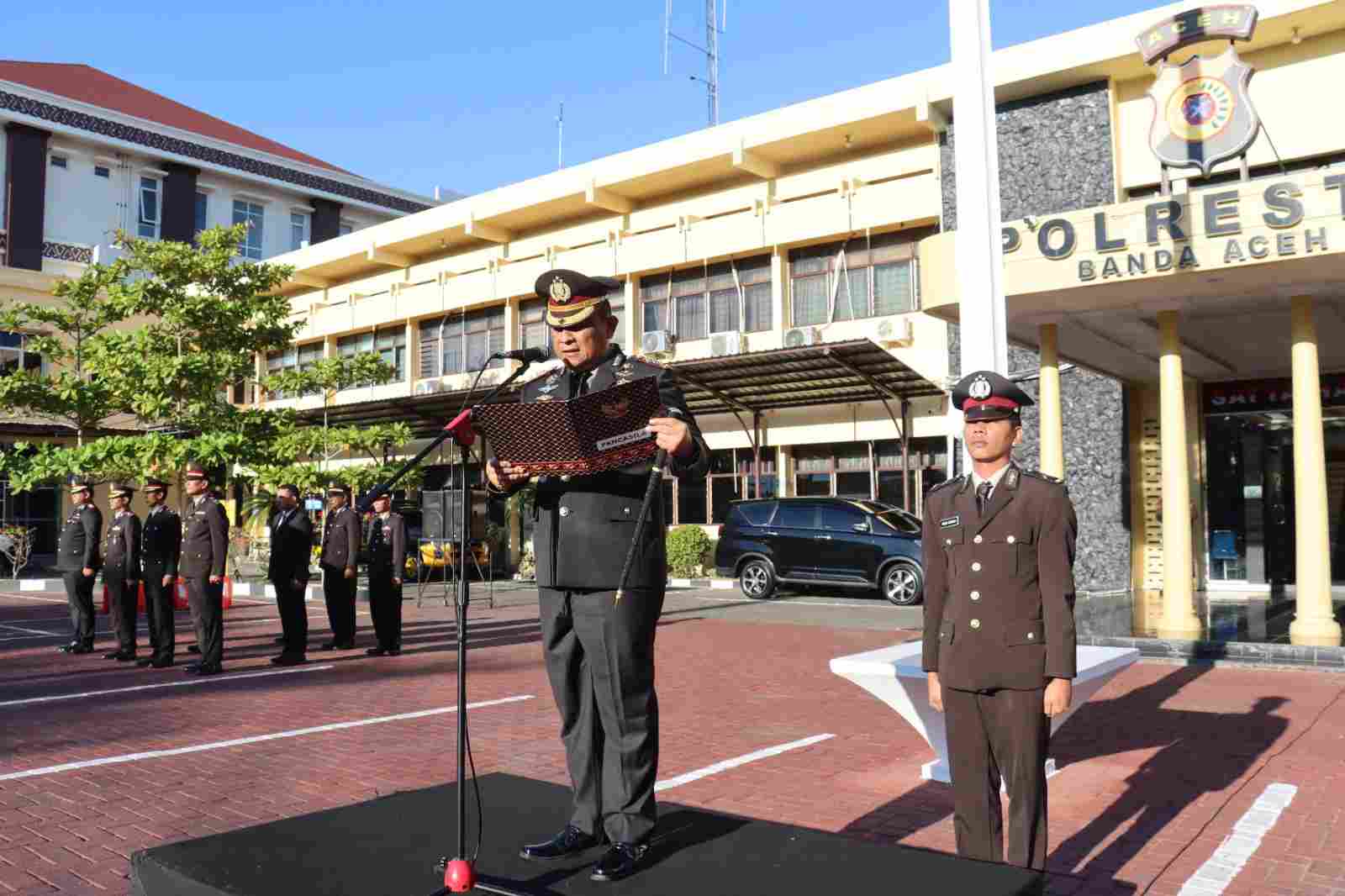 Kapolresta Banda Aceh Pimpin Upacara Hari Kesaktian Pancasila - Tribratanews Polresta Banda Aceh
