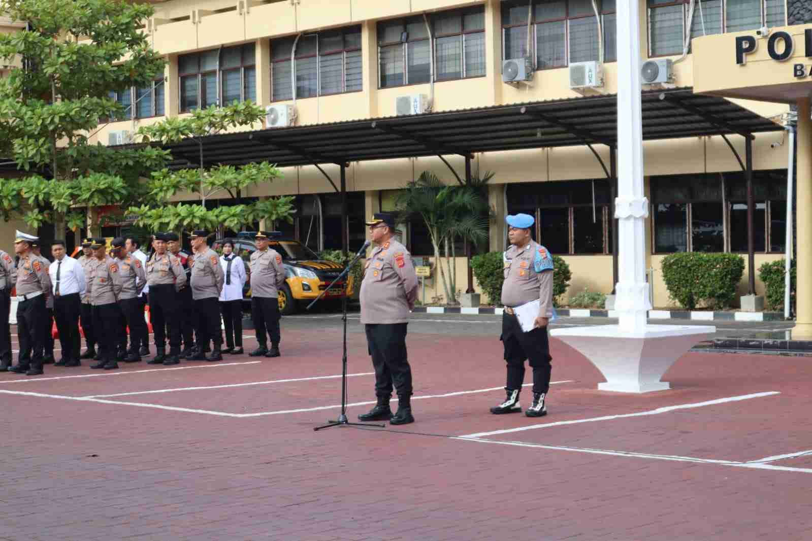 Pimpin Apel Pagi, Wakapolresta Banda Aceh Tekankan Disiplin Personel dan Pemahaman Commander Wish Kapolri